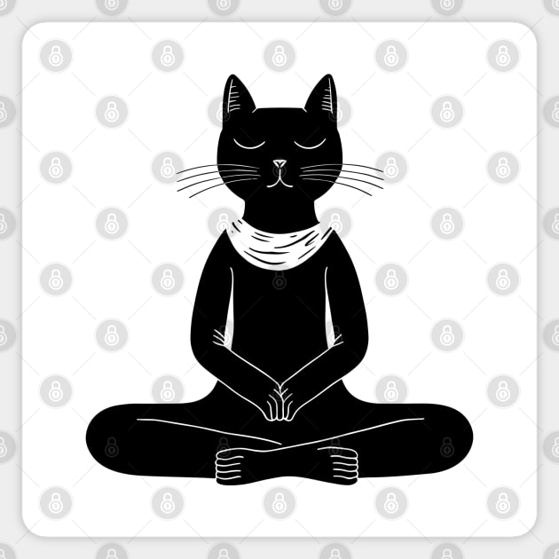 Yoga Cat Sticker by aphian